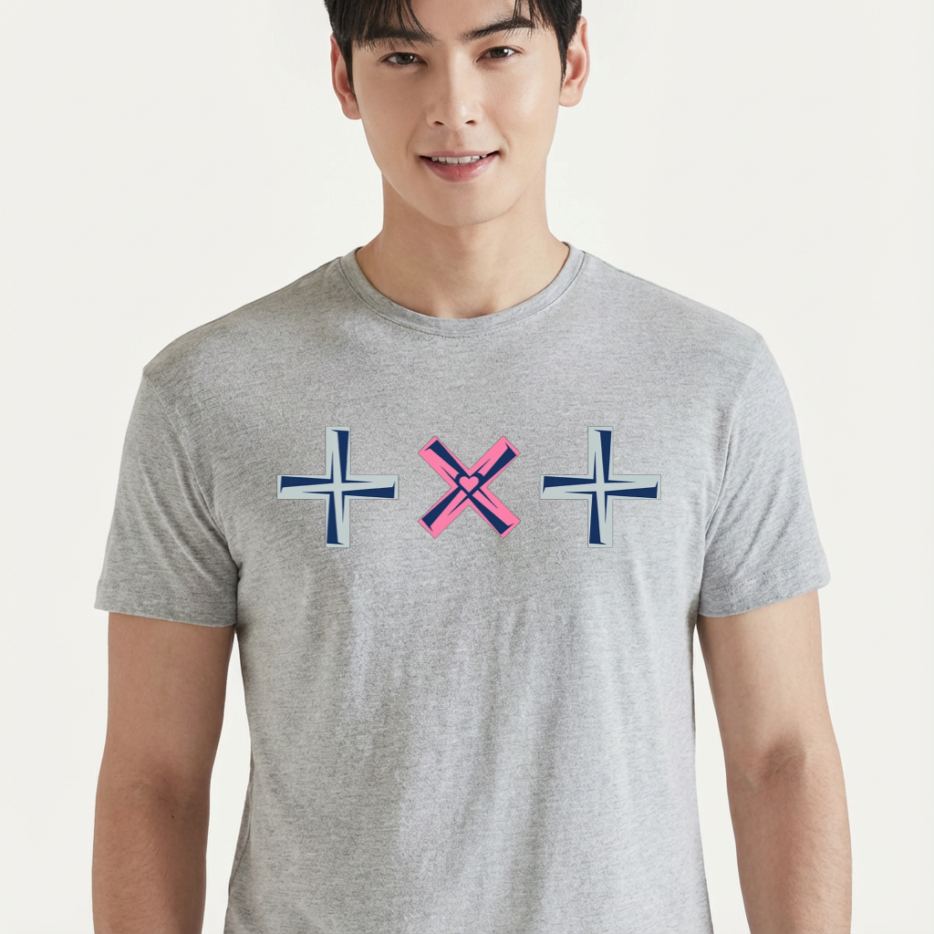 Camiseta TXT Logo Design cinza