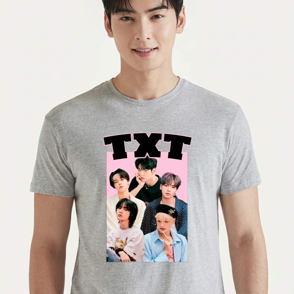 Camiseta TXT Members cinza
