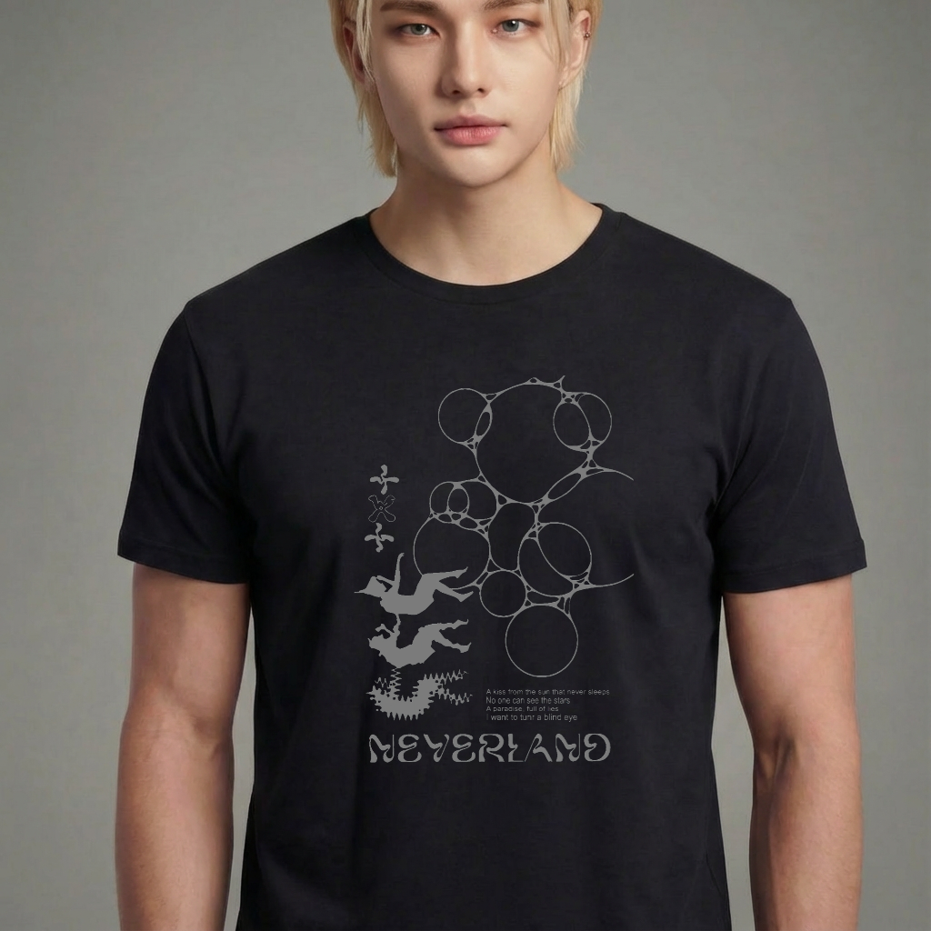 Camiseta TXT Neverland preta