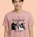 Camiseta TXT P&B Retro rosa