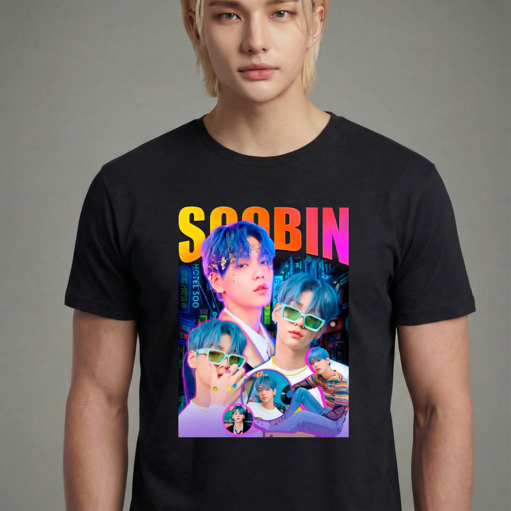 Camiseta camiseta-basica-txt-soobin-graphic - Preta