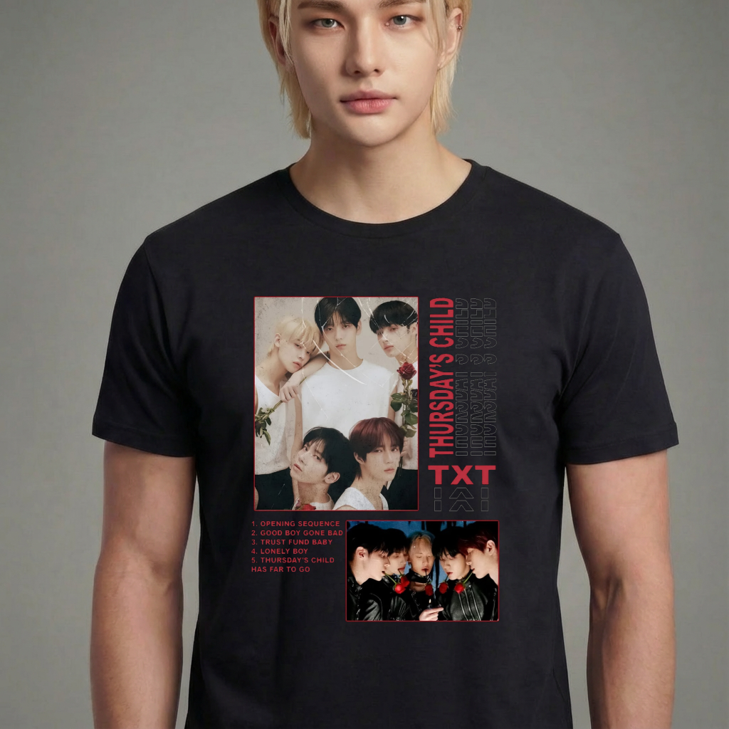 Camiseta TXT Thursday's Child preta