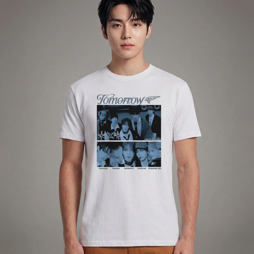 Camiseta Básica TXT Tour Musics - Branca