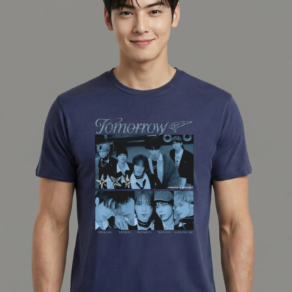 Camiseta TXT Tour Musics azul