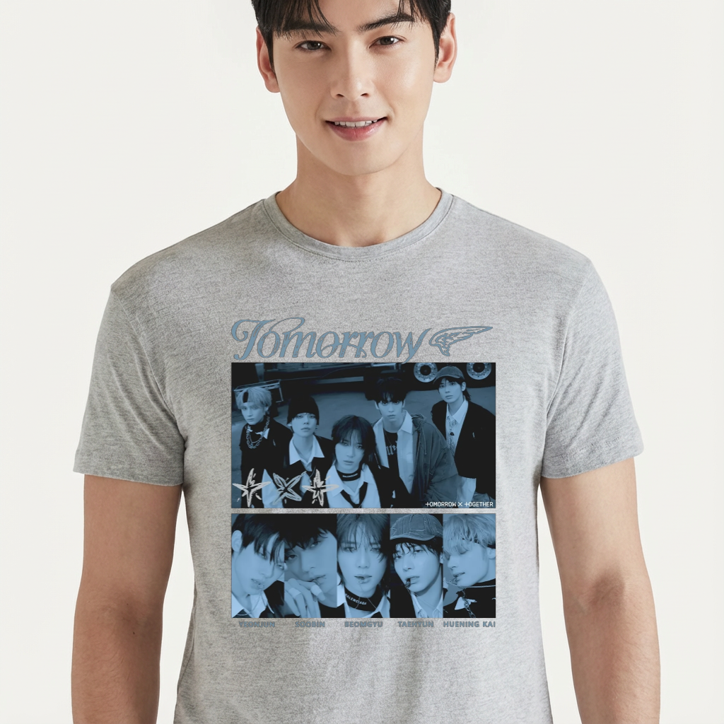 Camiseta camiseta-basica-txt-tour-musics - Cinza