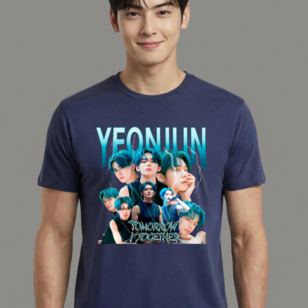 Camiseta camiseta-basica-txt-yeonjun-graphic - Azul