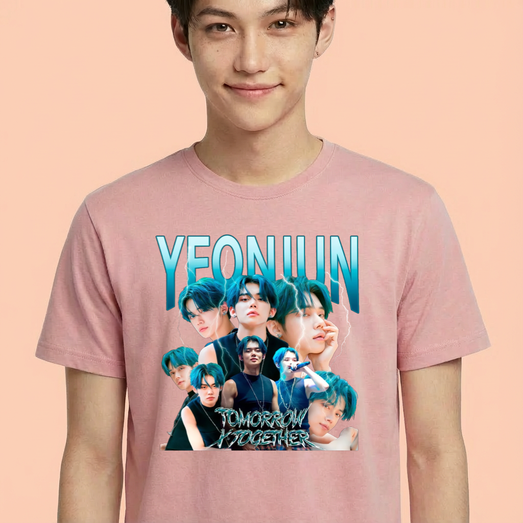 Camiseta camiseta-basica-txt-yeonjun-graphic - Rosa