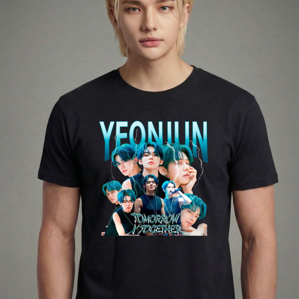 Camiseta camiseta-basica-txt-yeonjun-graphic - Preta