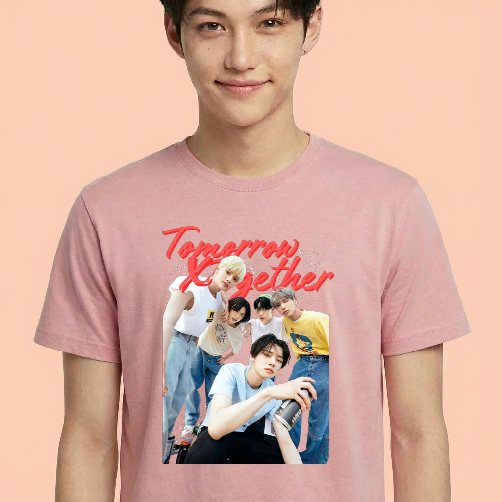 Camiseta camiseta-basica-txt - Rosa