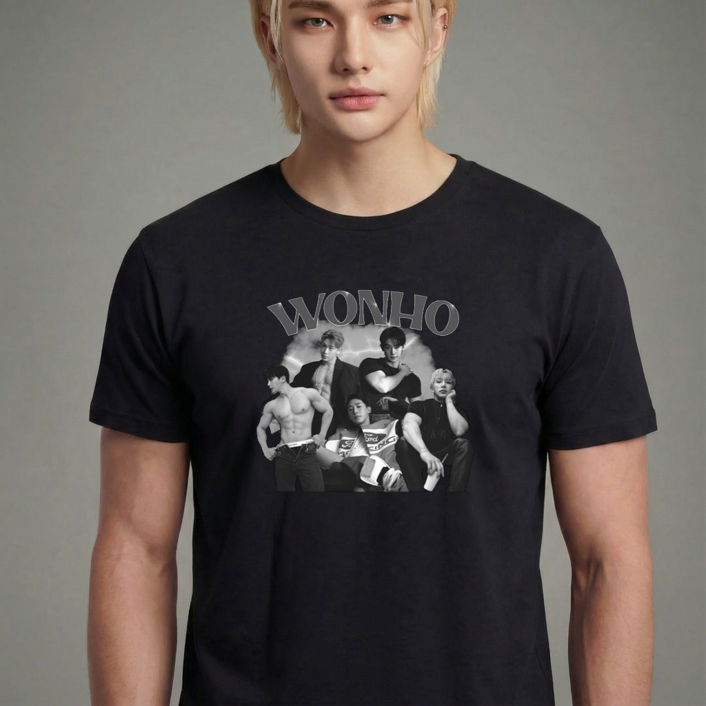 Camiseta Wonho Collage preta