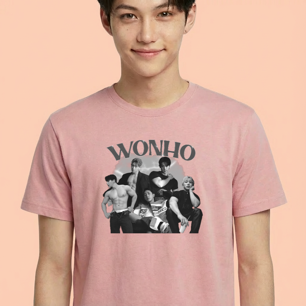 Camiseta camiseta-basica-wonho-collage - Rosa