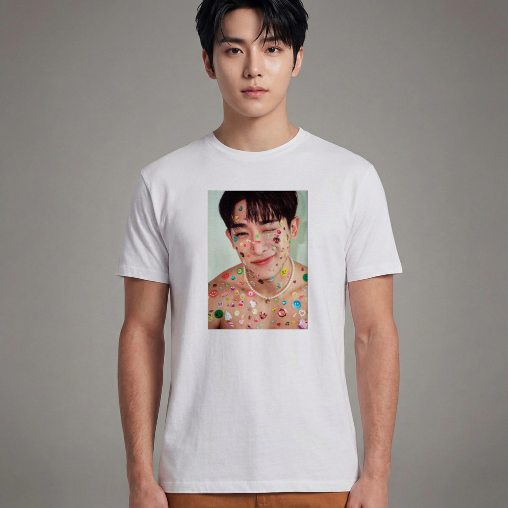Camiseta Wonho Cute branca