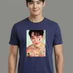 Camiseta Wonho Cute azul