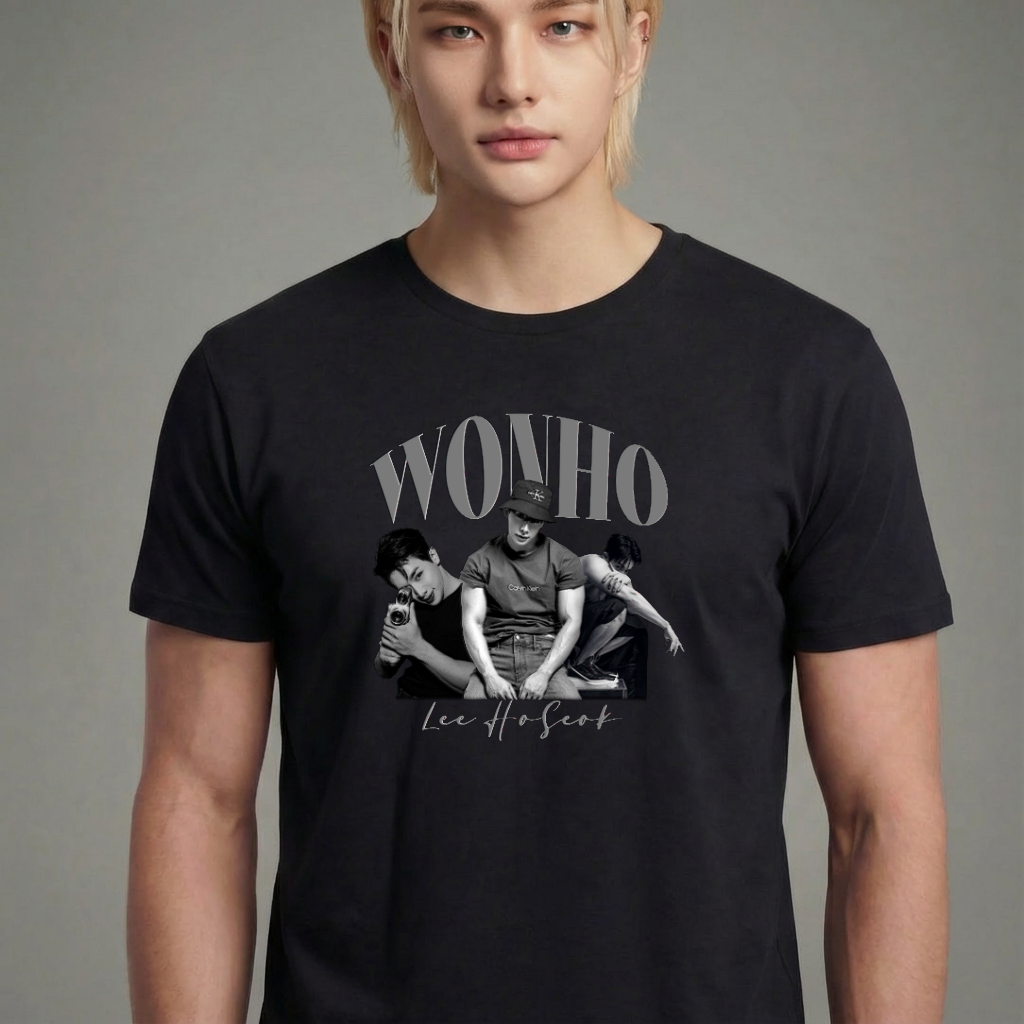 Camiseta Wonho Lee Ho-Seok preta