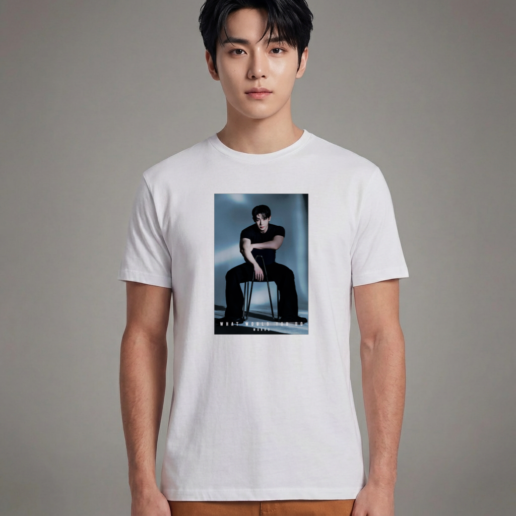 Camiseta Wonho What Would You Do branca