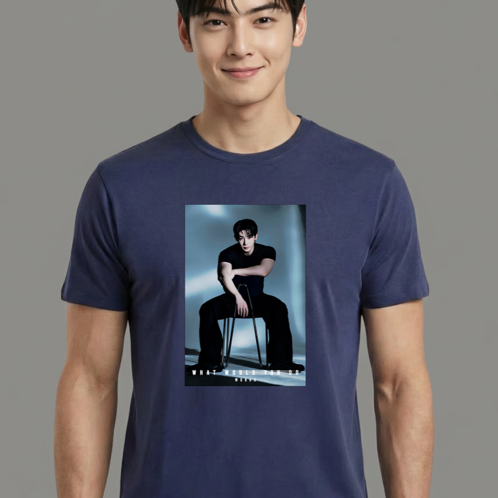 Camiseta Wonho What Would You Do azul