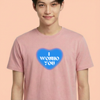 Camiseta Wonho You Heart rosa
