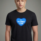 Camiseta Wonho You Heart preta