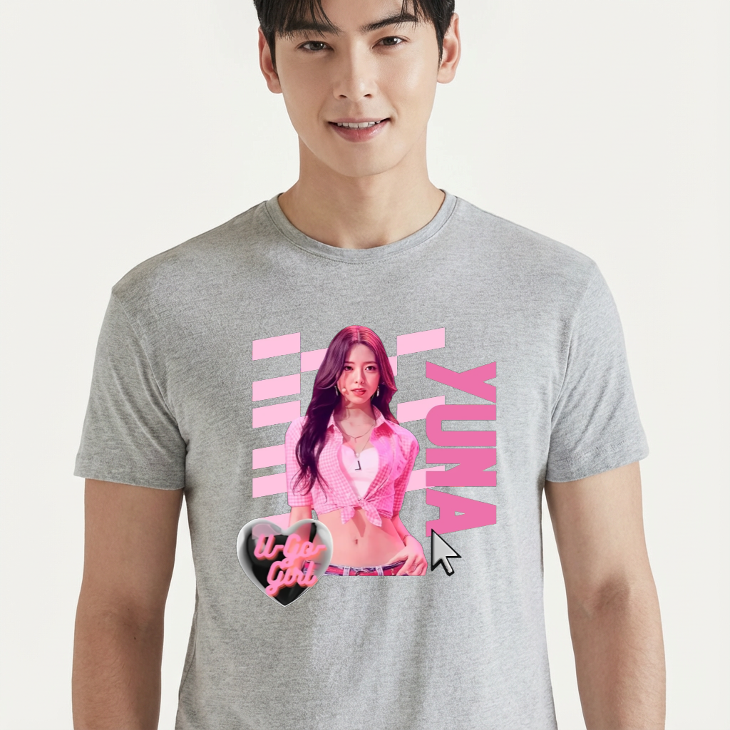 Camiseta Yuna ITZY cinza