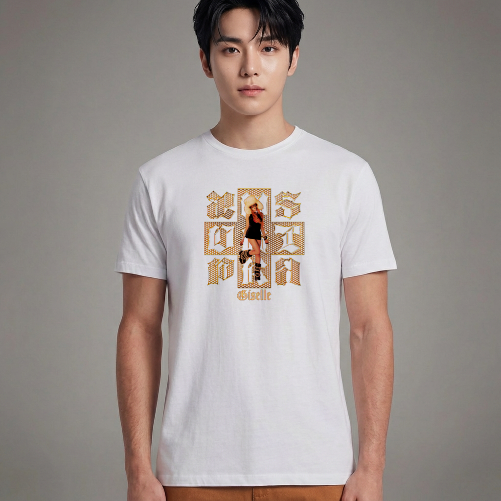 Camiseta Básica Aespa Dirty Work Giselle - Branca