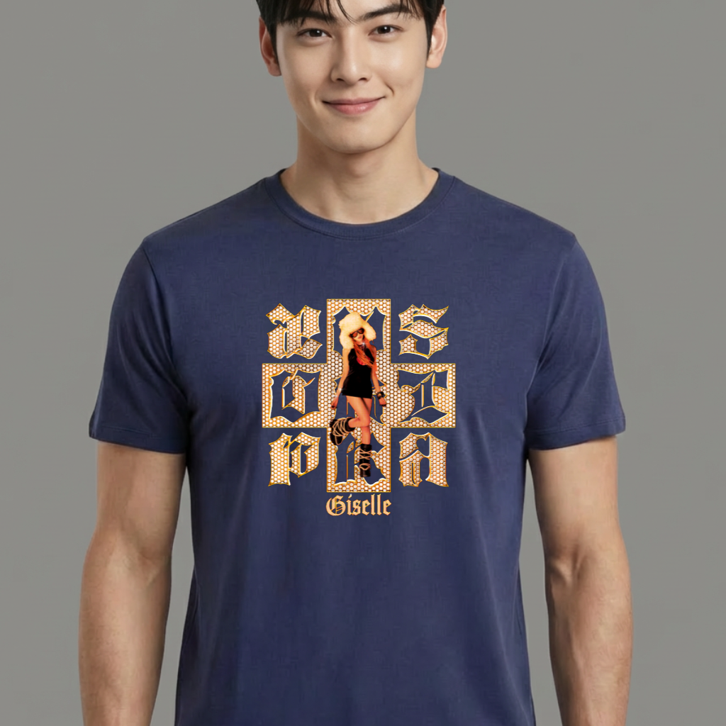 Camiseta cmiseta-basica-aespa-dirty-work-giselle - Azul