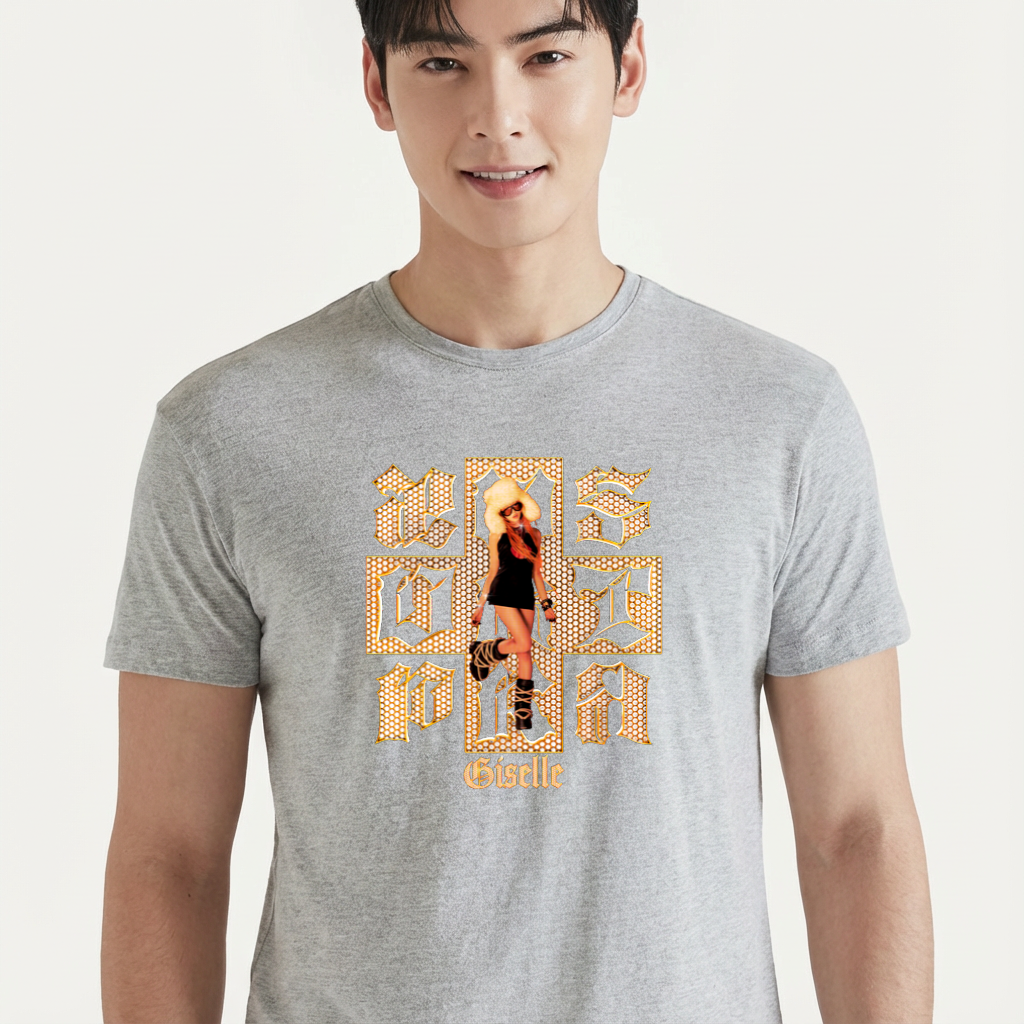 Camiseta cmiseta-basica-aespa-dirty-work-giselle - Cinza