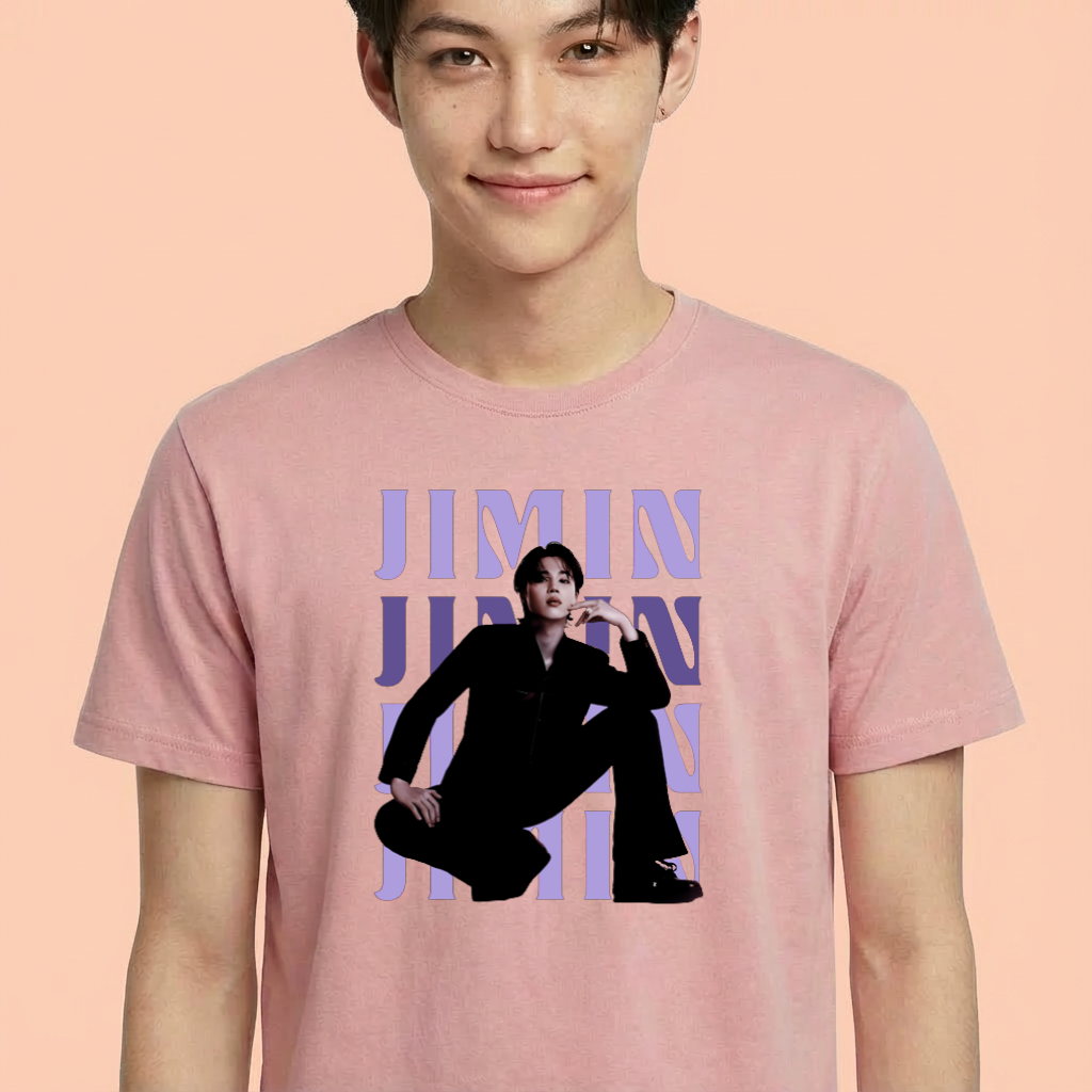 Camiseta cmiseta-basica-jimin-bts-purple - Rosa
