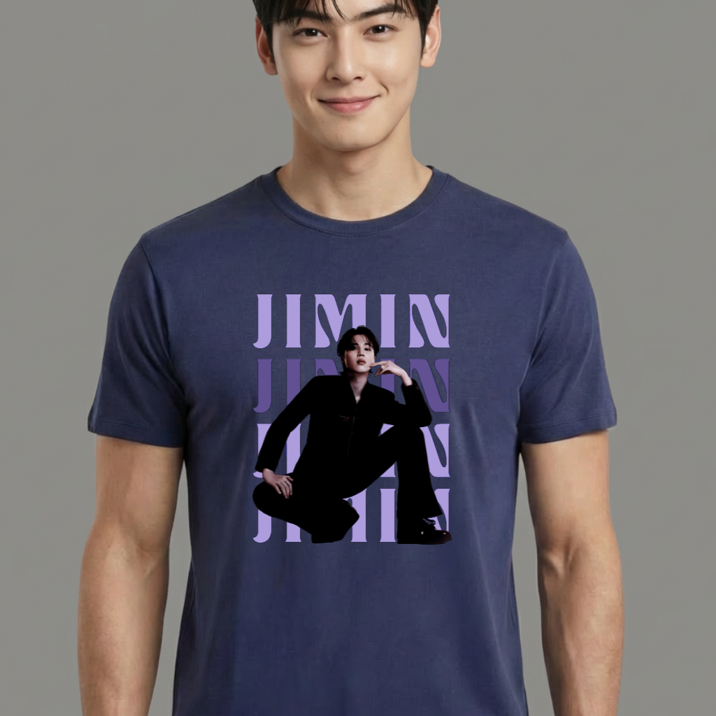 Camiseta cmiseta-basica-jimin-bts-purple - Azul