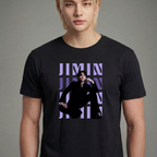 Camiseta Jimin BTS Purple preta
