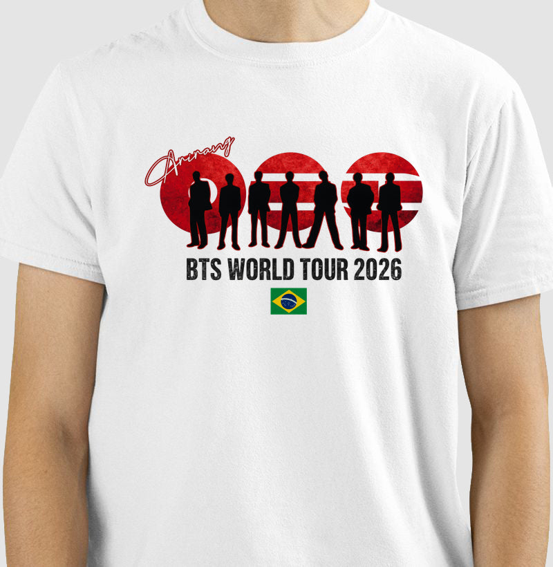 Camiseta BTS World Tour 2026 Brasil
