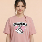 Camiseta Dorama Dorameira Finger Heart - Rosa (Wonyoung)