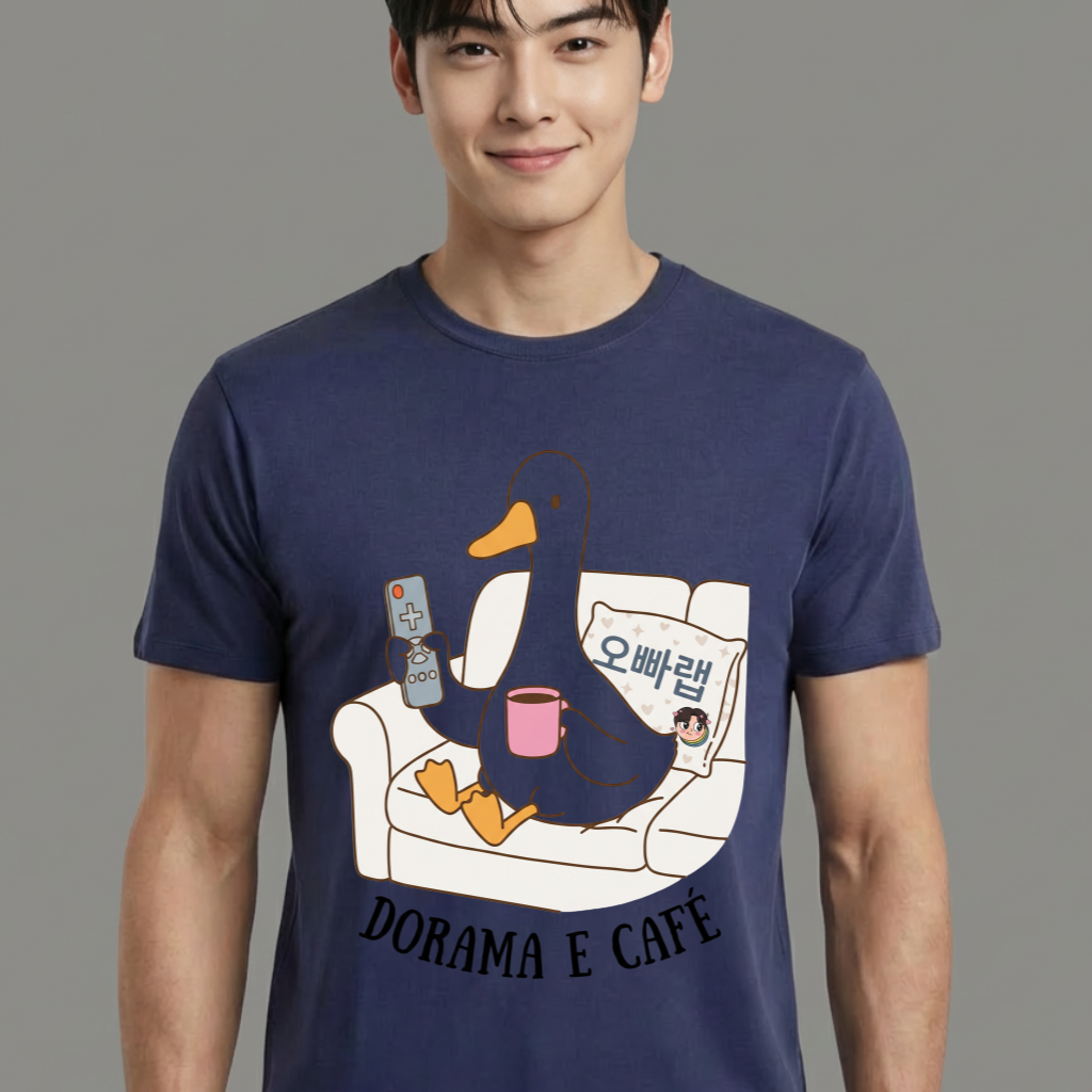 Camiseta Dorama e Café - Marinho (5)