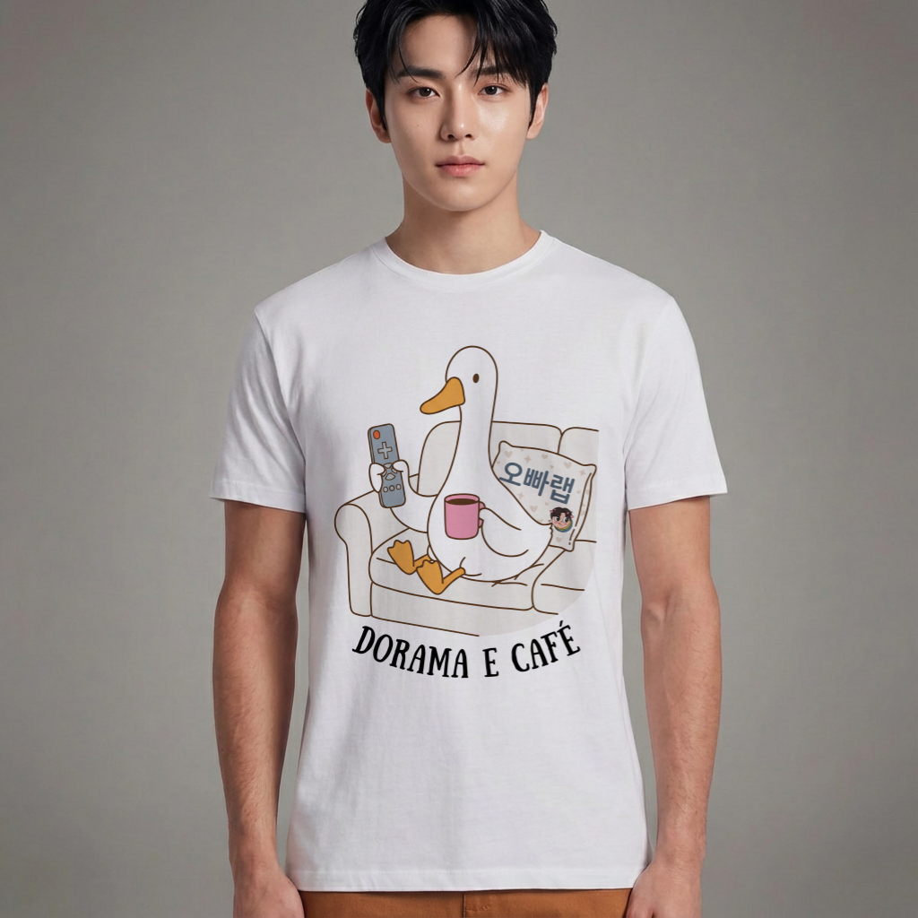 Camiseta Dorama e Café - Branca (1)