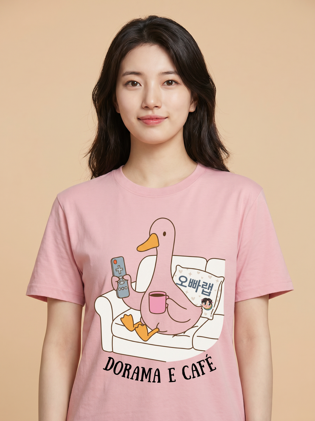 Camiseta Dorama e Café - Rosa (Suzy)