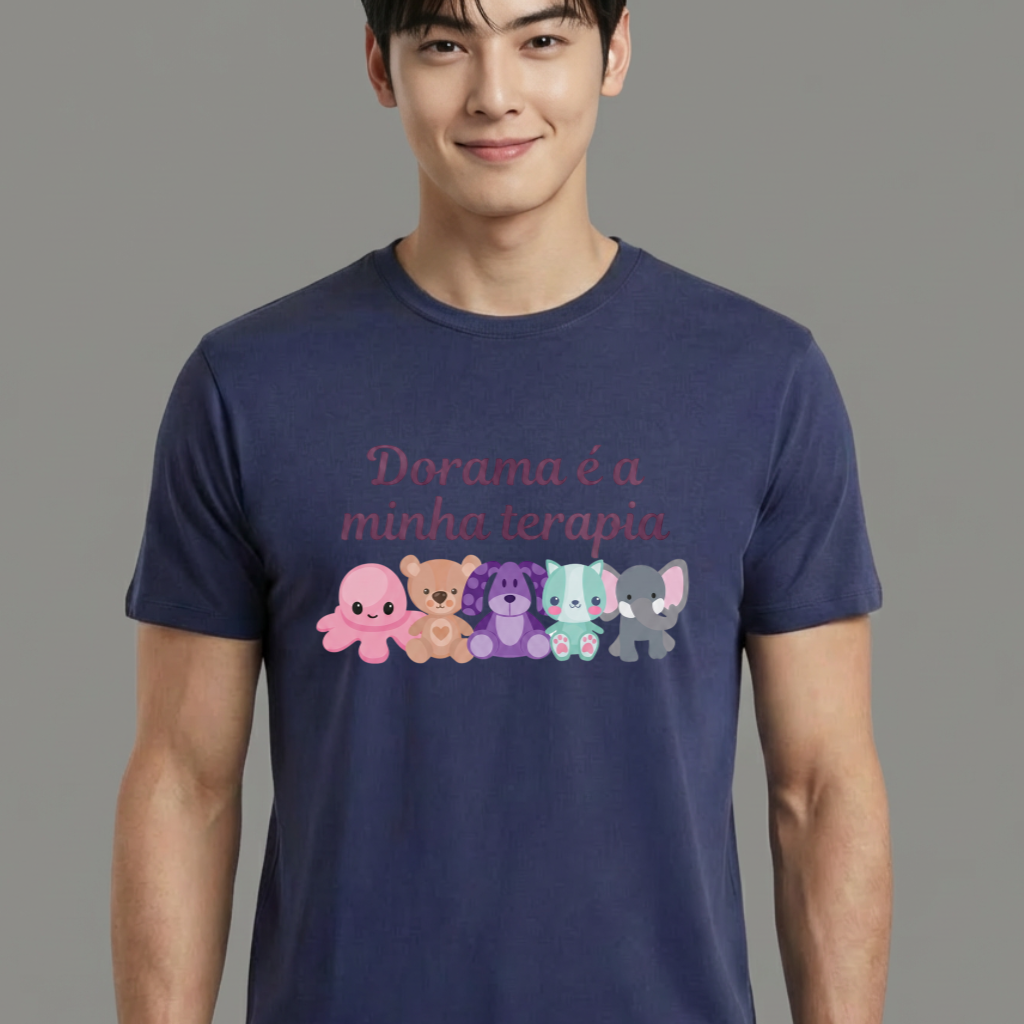 Camiseta Dorama É a Minha Terapia - Marinho (5)