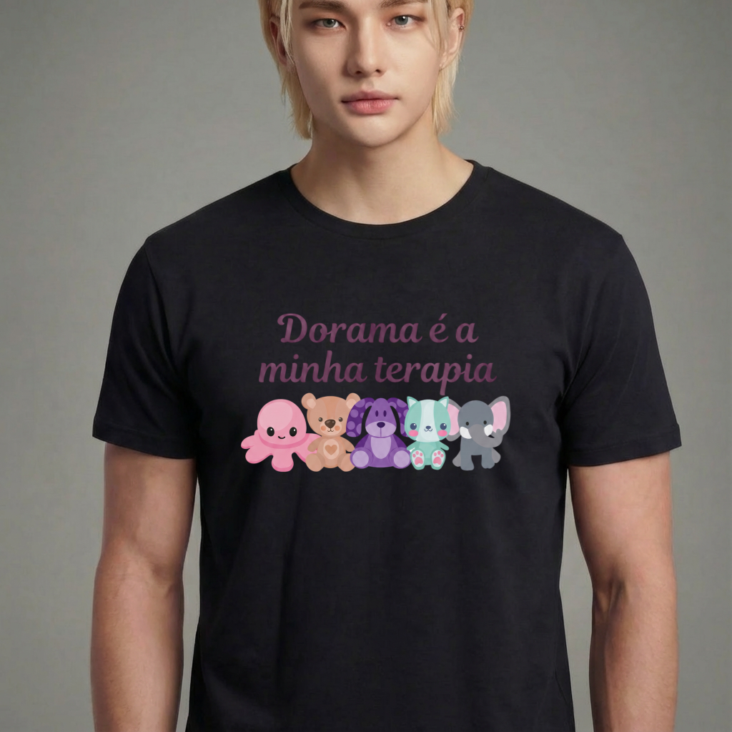 Camiseta Dorama É a Minha Terapia - Preta (2)
