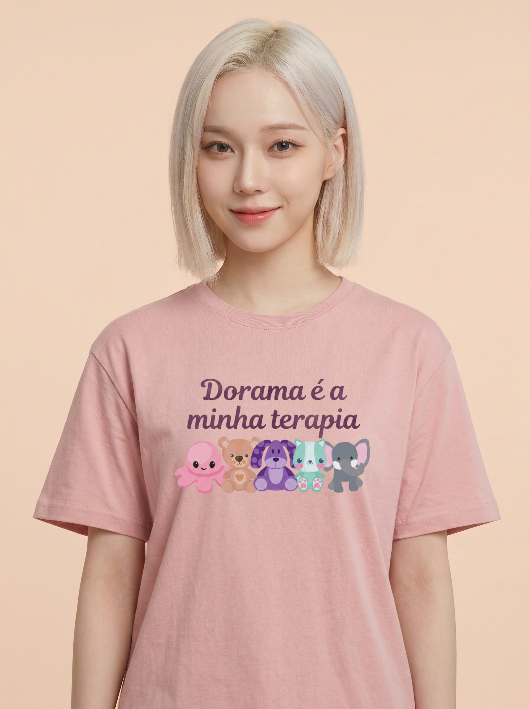 Camiseta Dorama É a Minha Terapia - Rosa (Winter)