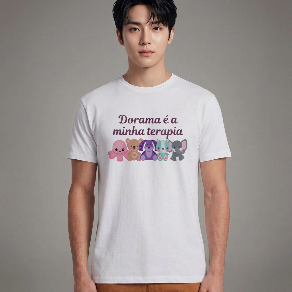 Camiseta Dorama É a Minha Terapia - Branca (1)