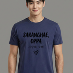 Camiseta Dorama Saranghae Oppa - Marinho (5)