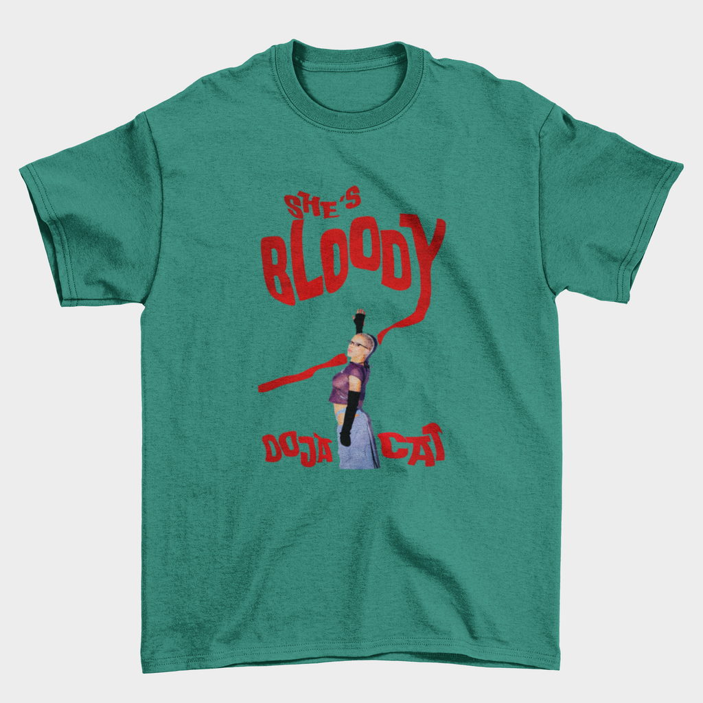 Camiseta Doja Cat She's Bloody verde