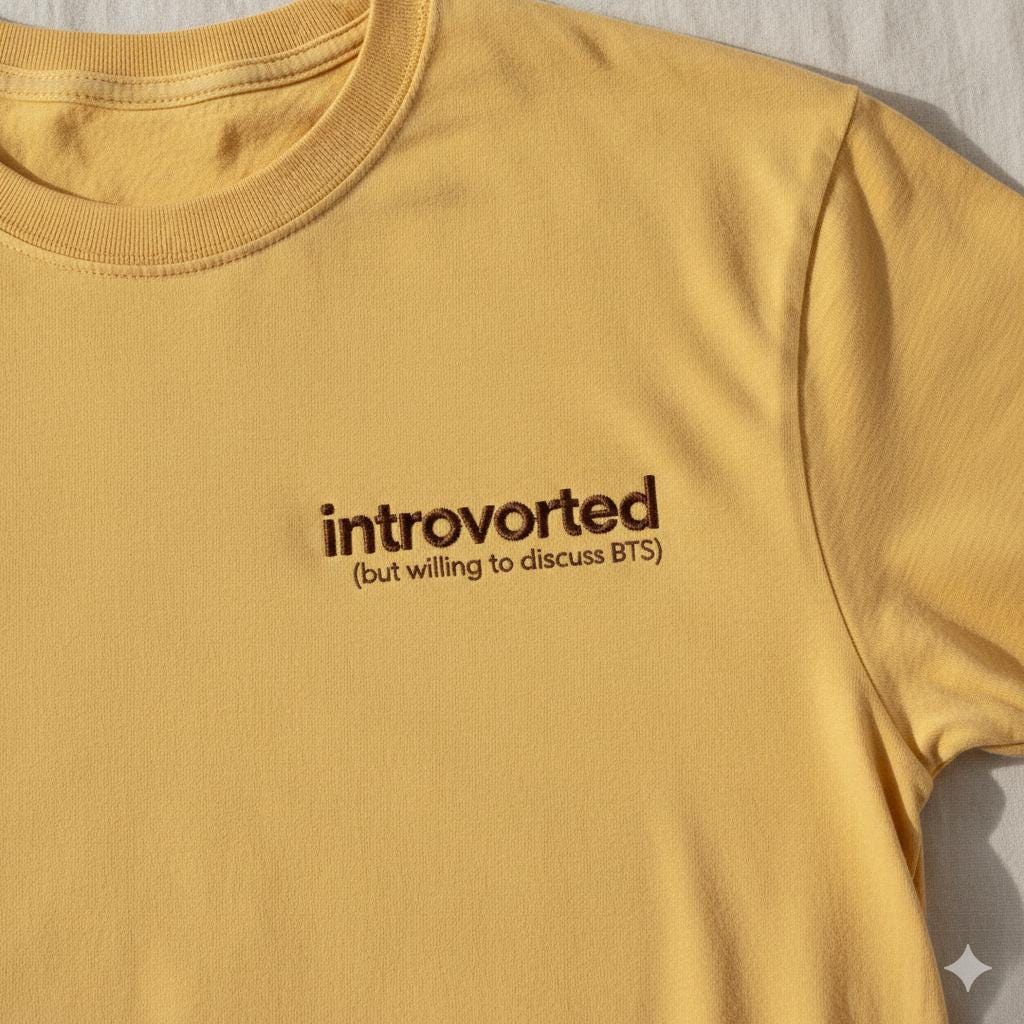 Camiseta Introverted but Willing to Discuss BTS