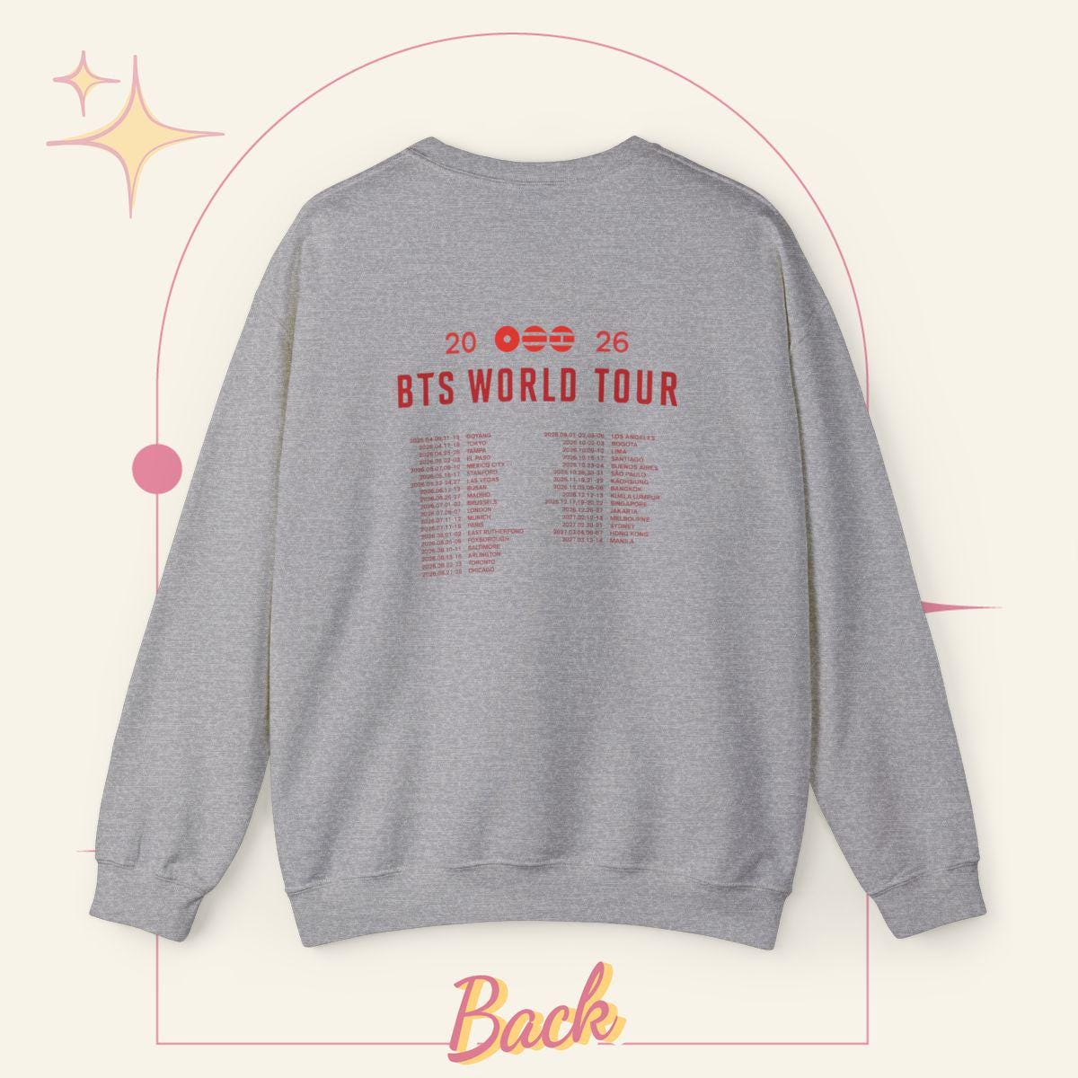 BTS World Tour 2026 Moletom | Unissex
