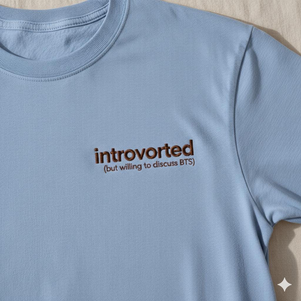 Camiseta Introverted but Willing to Discuss BTS