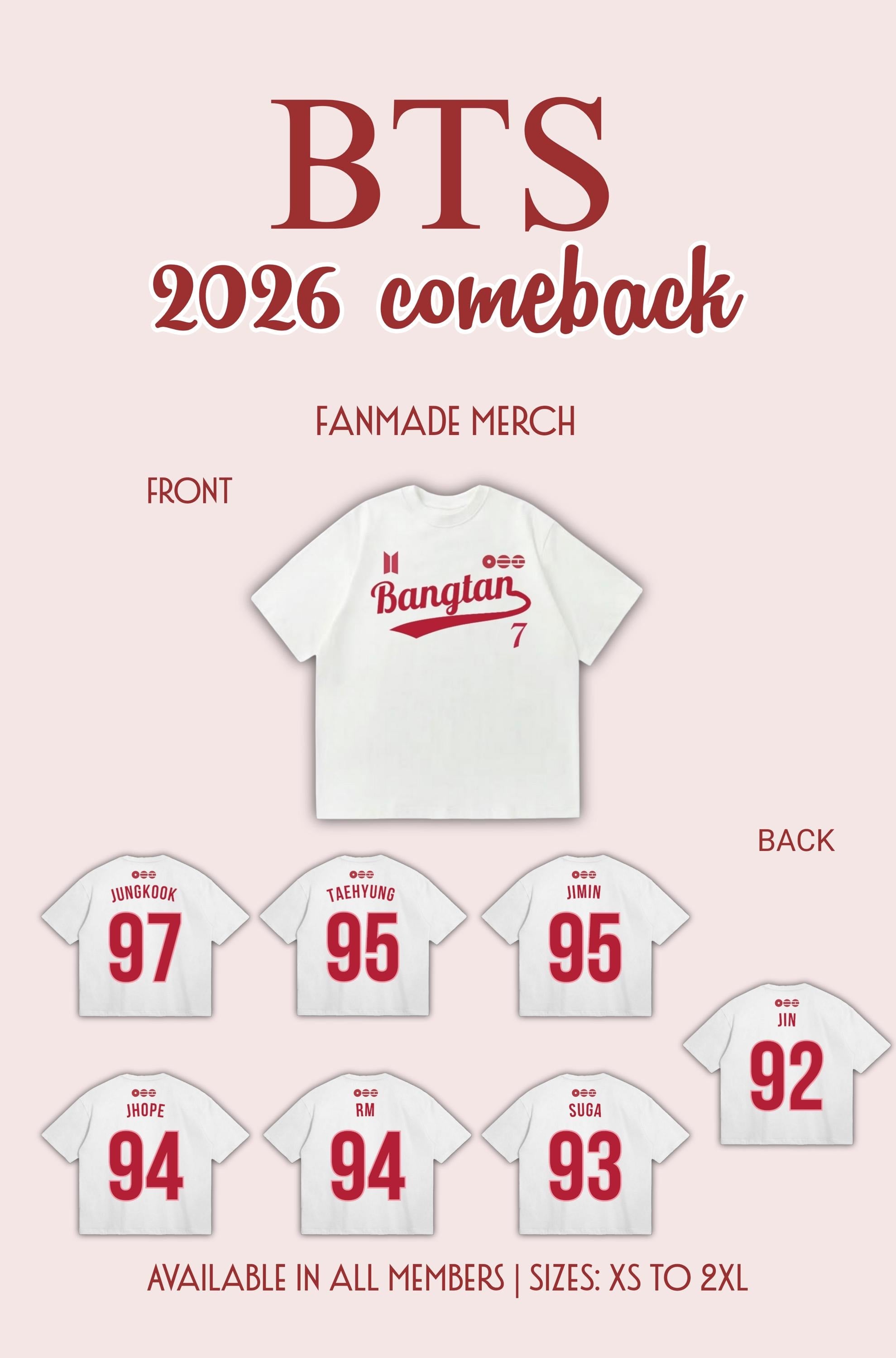 Camiseta BTS 2026 Comeback