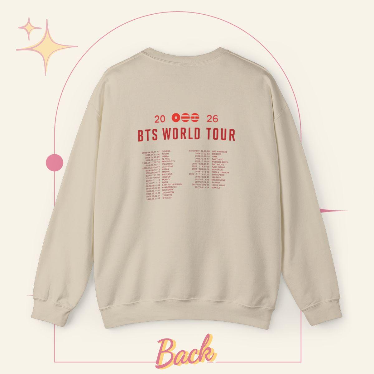 BTS World Tour 2026 Moletom | Unissex