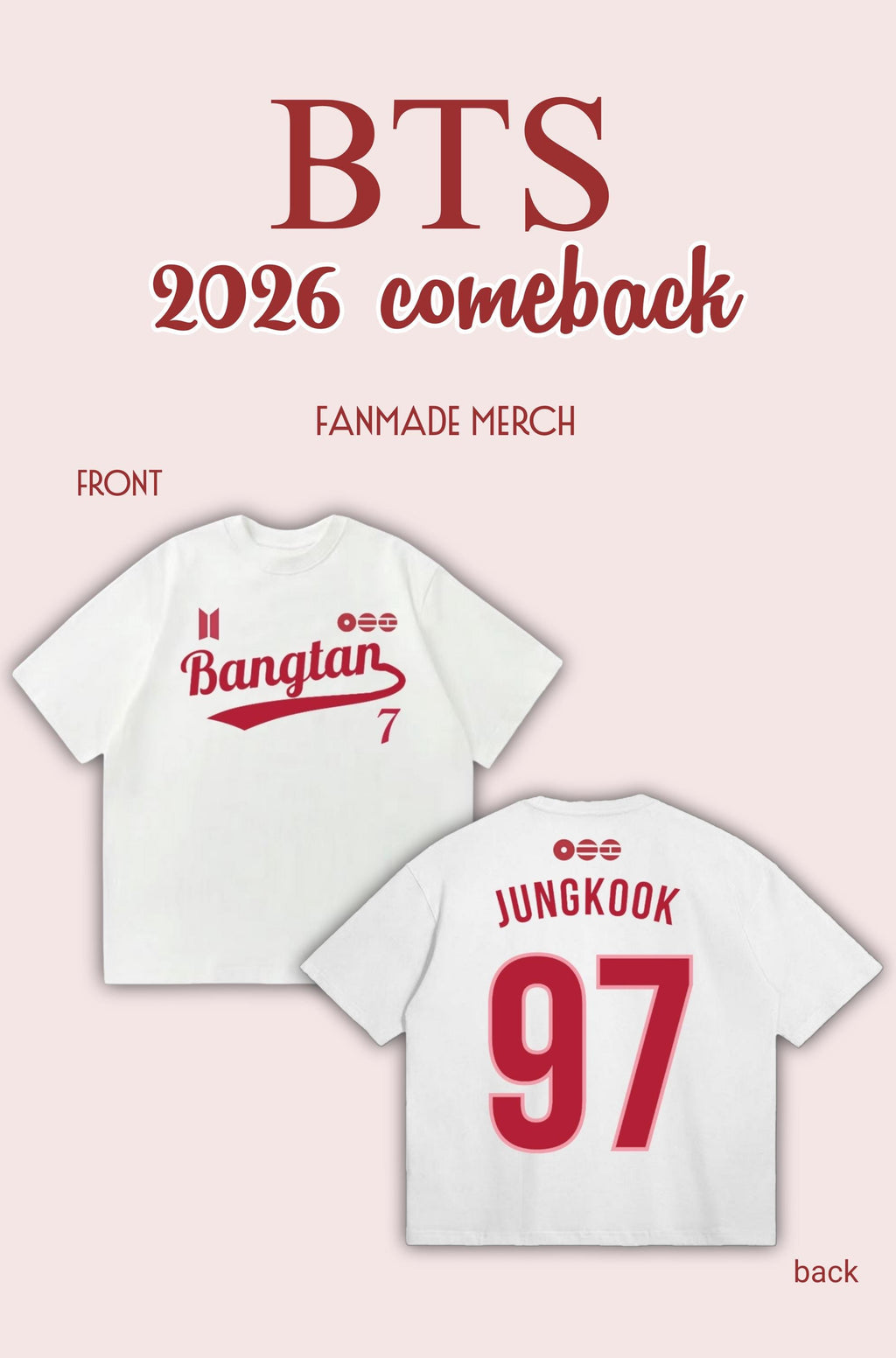 Camiseta BTS 2026 Comeback